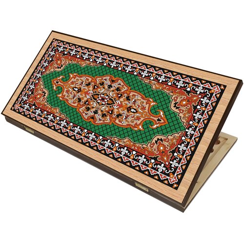 Нарды + Шашки Сирия Зеленые средние (Россия, дерево, 50 см), Partida