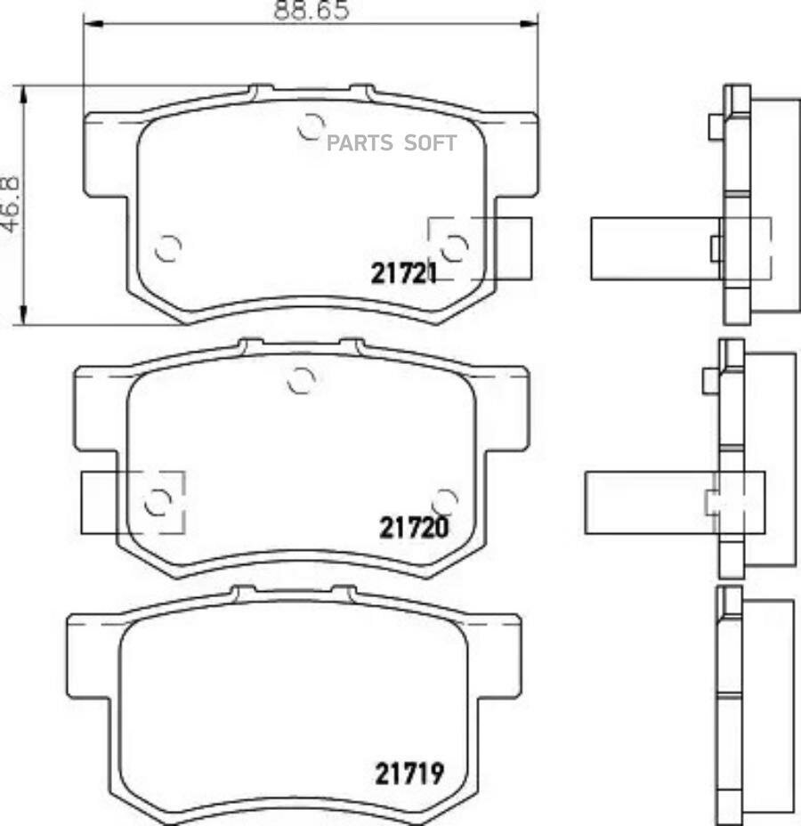 Колодки тормозные задние NISSHINBO NP8008