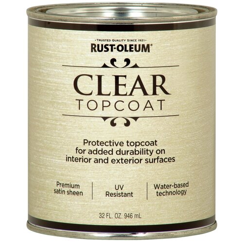 Rust-Oleum Clear Topcoat satin clear, полуматовая, 0.9 л