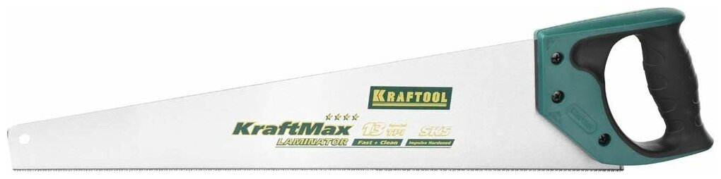 Ножовка для точного реза KRAFTOOL 15225-50 KraftMax Laminator 500 мм, 13 TPI универсальный зуб