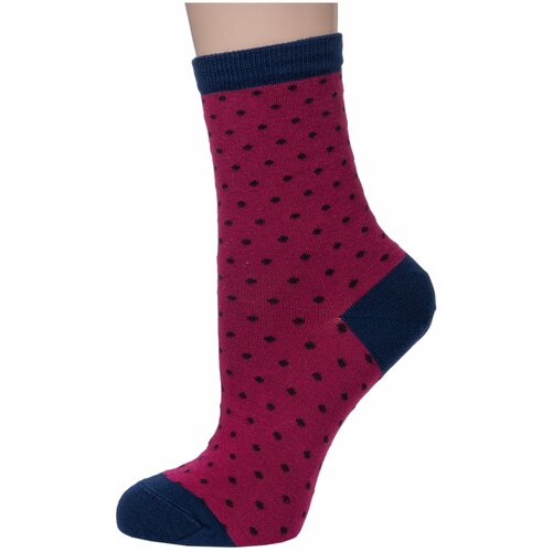 фото Женские носки grinston socks (pingons) бордовые, размер 23