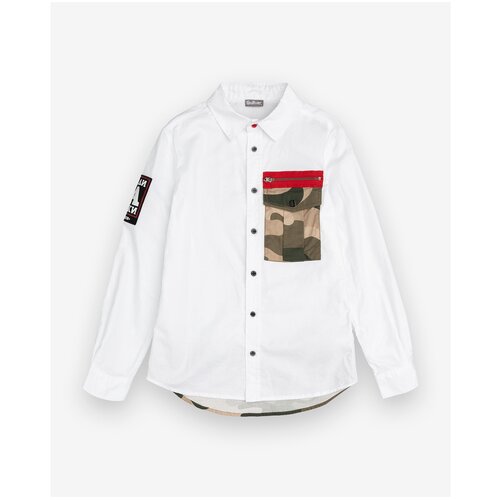 фото Рубашка gulliver размер 164, белый