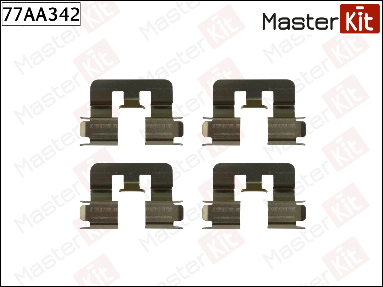 Комплект Установочный Тормозных Колодок MasterKit арт. 77AA342