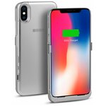 Чехол-аккумулятор INTERSTEP Metal battery case для iPhone X 3000 мА·ч - изображение