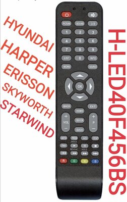 Пульт для HYUNDAI/HARPER/ERISSON/SKYWORTH/STARWIND телевизора H-led40f456bs/jh-11490