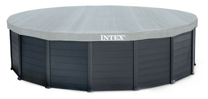 Каркасный бассейн Intex 478 х 124 см Graphite Gray Panel Pool + песочный фильтрующий насос - фотография № 4