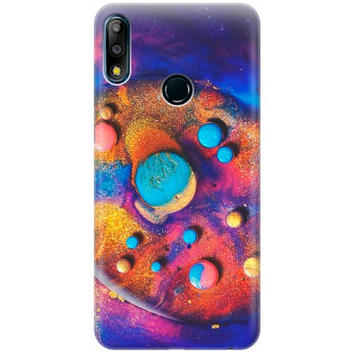 фото Re:pa накладка transparent для asus zenfone max pro (m2) zb631kl с принтом "красочные капли"