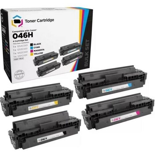 Картриджи SF 046H комплект 4 цвета неоригинальные увеличенной емкости 046XL для Canon i-SENSYS LBP 560C, LBP653, LBP654, MF730C, MF732, MF733, MF734, MF735 картридж для лазерного принтера easyprint lc 046h bk 046h bk