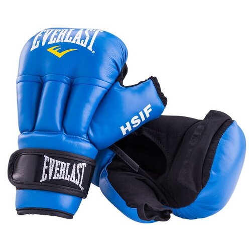 фото Перчатки для рук. боя everlast hsif leather 6oz син.