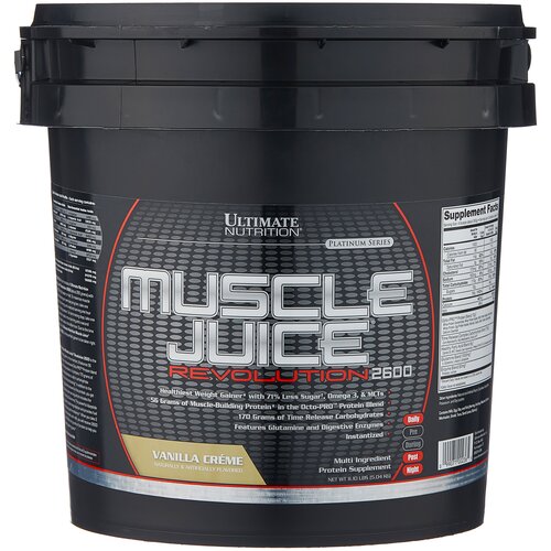 фото Гейнер ultimate nutrition muscle juice revolution, 5030 г, ванильный крем