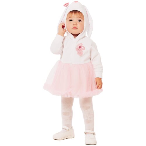 Костюм пуговка, размер 74, розовый комбинезон для маленьких девочек однотонное хлопковое боди с ушками кролика повседневная шапка для младенцев осень