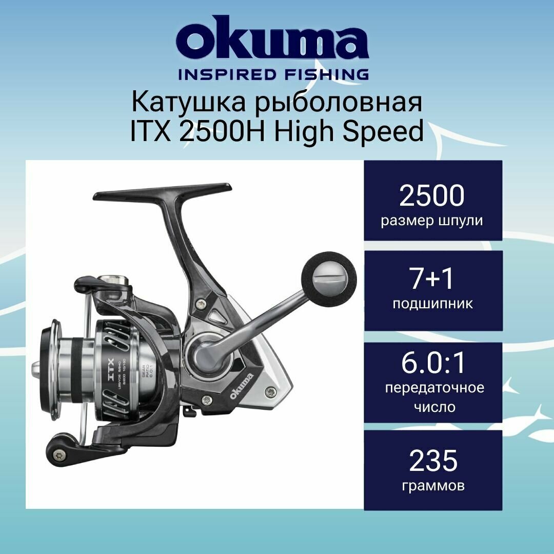 Катушка для рыбалки Okuma ITX 2500H High Speed