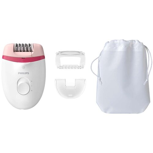 эпилятор philips bre255 00 epilator ippon mlu 1 шт Эпилятор Philips BRE255 Satinelle Essential, белый/розовый