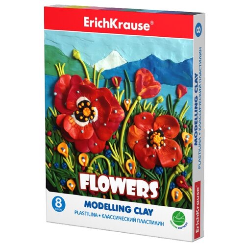 Пластилин 8 цветов, 144 г, ErichKrause 