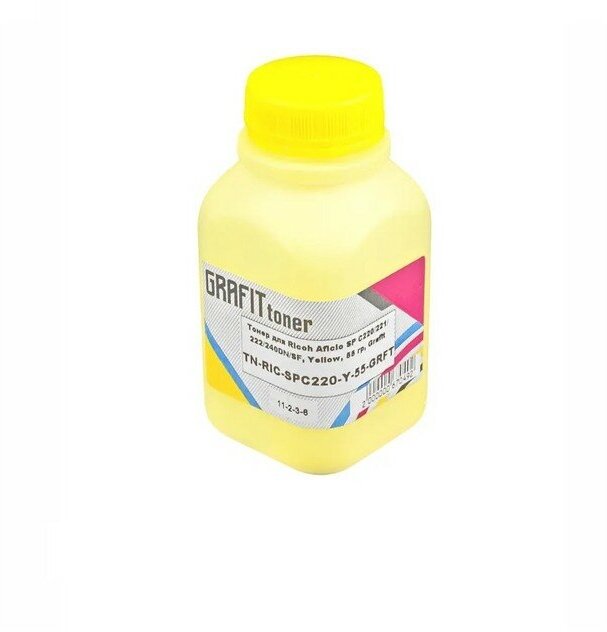 Тонер (Б. 55г) Grafit TN-RIC-SPC220-Y-55-GRFT химический Желтый для Ricoh Aficio SP C220/221/222/240DN/SF