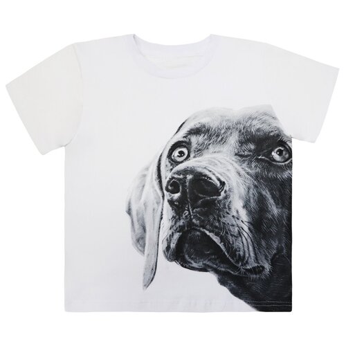 фото Футболка kotmarkot, размер 128, белый