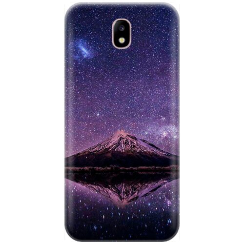 фото Силиконовый чехол на samsung galaxy j7 (2017) / самсунг джей 7 2017 с принтом "гора и звездное небо" gosso