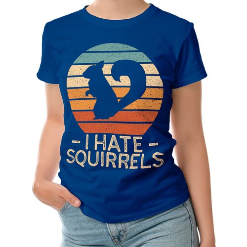 фото Женская футболка «я ненавижу белок» (l, красный) roly
