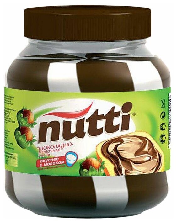 Nutti Паста ореховая шоколадно-молочная, 330 г