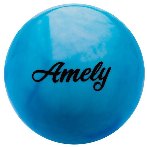 фото Мяч для художественной гимнастики amely agb-101 19 см синий/белый