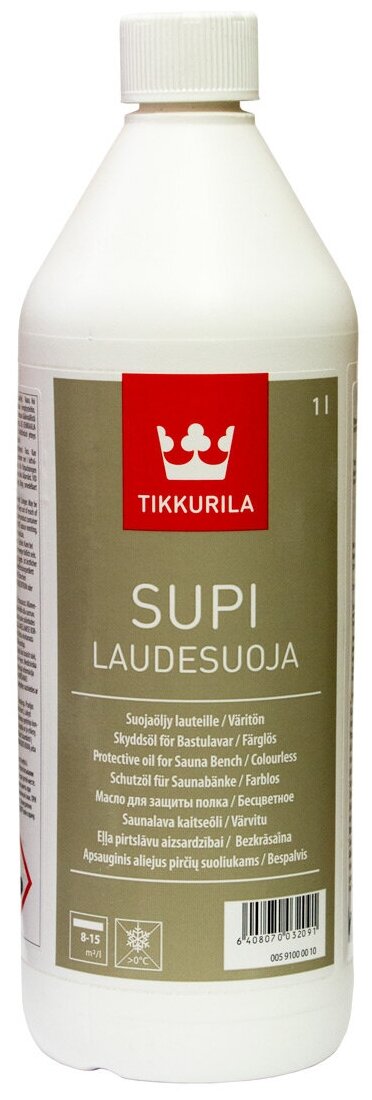 Масло Tikkurila Supi Laudesuoja, бесцветный, 1 л, 1 шт.