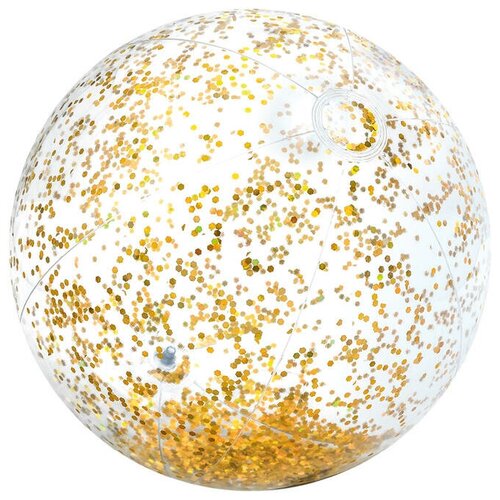 фото Мяч пляжный intex 58070 прозрачный/золотой