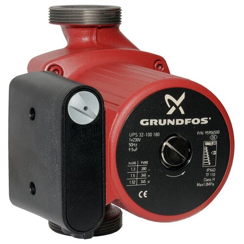 Циркуляционный насос Grundfos UPS 32-100 180 (345 Вт) красный