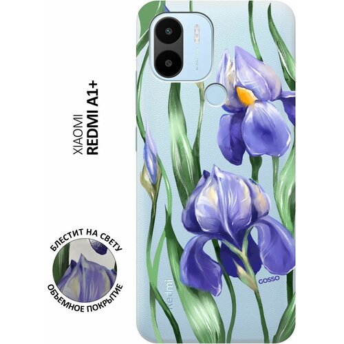 Силиконовый чехол на Xiaomi Redmi A1+, Сяоми Редми А1 Плюс с 3D принтом Amazing Irises прозрачный силиконовый чехол на xiaomi redmi a1 сяоми редми а1 плюс с 3d принтом amazing irises прозрачный