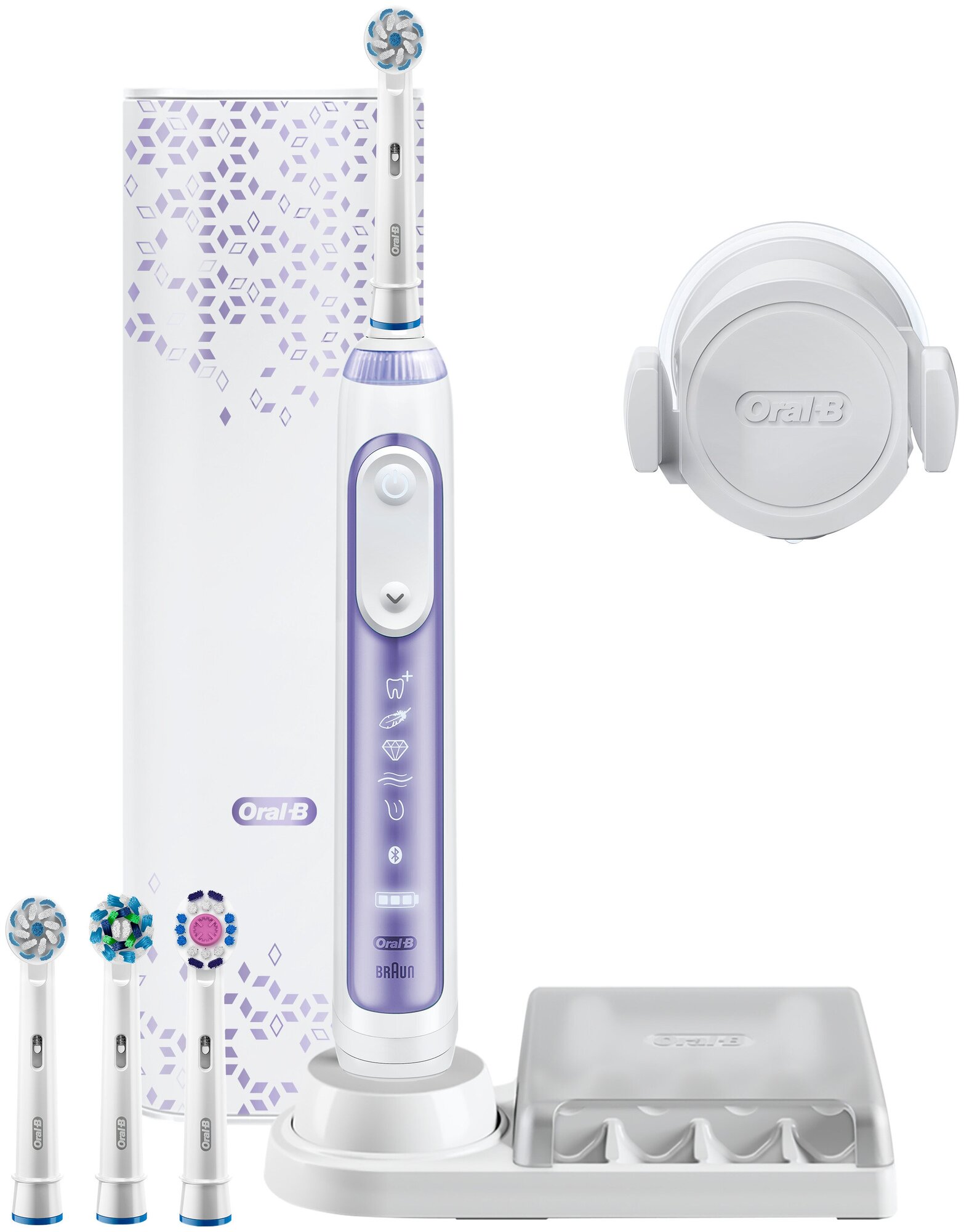 Электрическая зубная щетка Oral-B Genius 10000N D701.545.6XC, orchid purple - фотография № 2