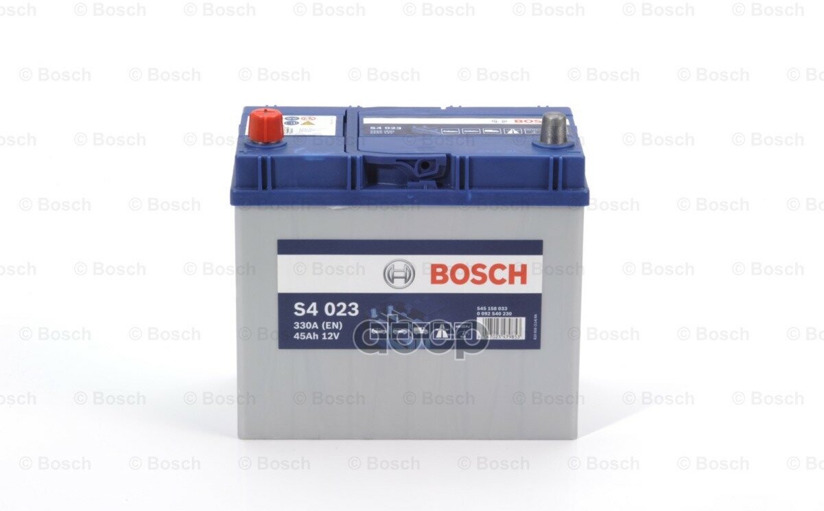 Аккумуляторная Батарея Bosch 45 А/Ч 129X238x277 12V Прямая Полярность 330A Bosch арт. 0 092 S40 230