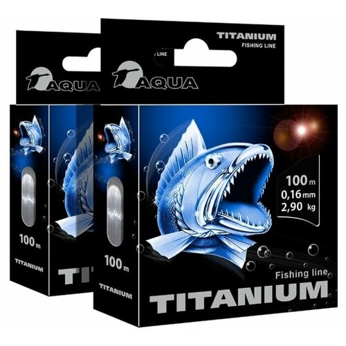 фото Леска aqua titanium 0,16mm, набор по 2шт. по 100m