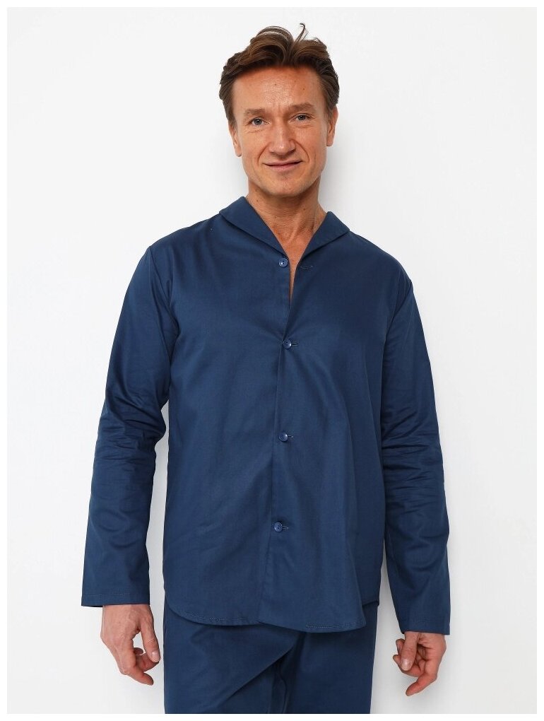 Пижама мужская из хлопка "Шон", синий цвет, размер 54 - фотография № 4