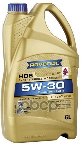 Ravenol Моторное Масло Ravenol Hds Hydrocrack Diesel Specif Sae 5W-30 (5Л) New