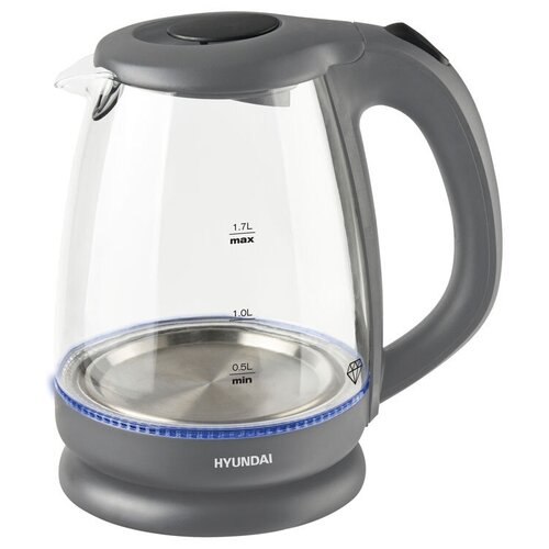 Чайник Hyundai HYK-G1003 17л 2200Вт серый стекло 121000₽