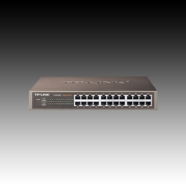 Коммутатор TP-LINK TL-SG1024D 24-port Gigabit Desktop/Rachmount Switch 24 10/100/1000M RJ45 ports 13-inch steel case