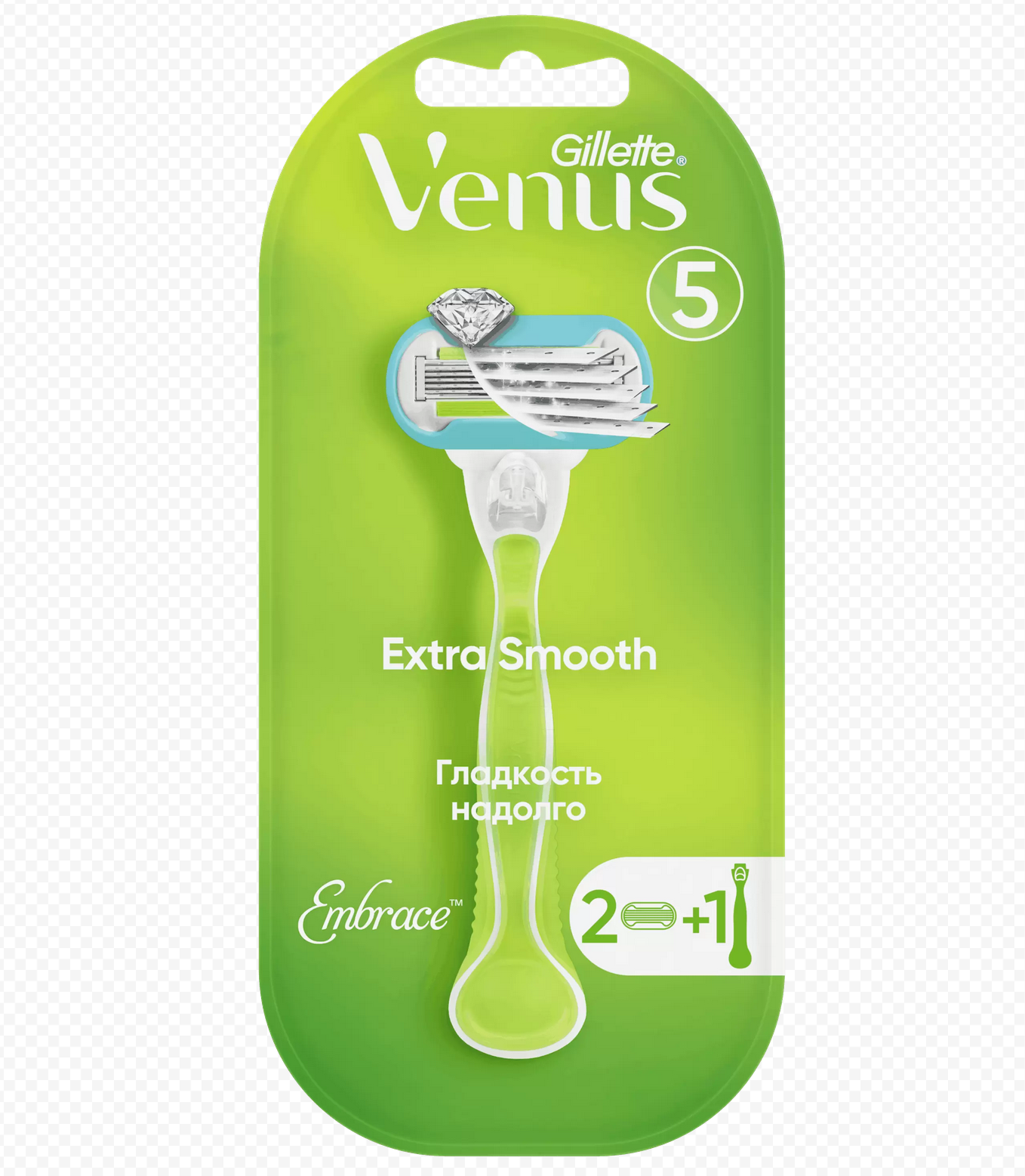 Бритва Gillette Venus Embrace, 2 сменные кассеты