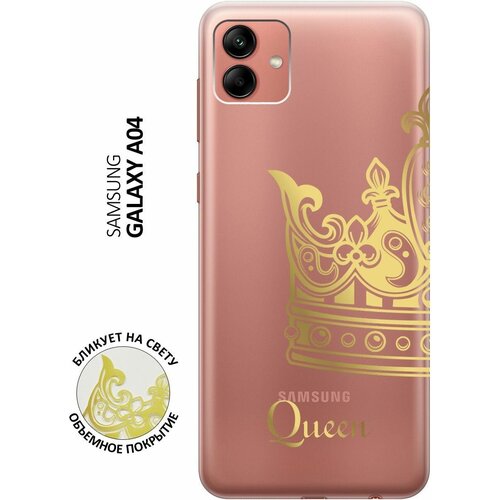 Силиконовый чехол с принтом True Queen для Samsung Galaxy A04 / Самсунг А04 силиконовый чехол на samsung galaxy a04 самсунг а04 с 3d принтом stormtrooper stickers прозрачный