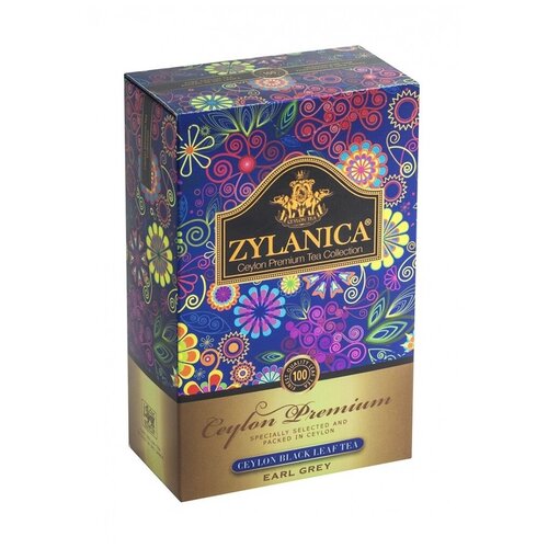 Чай черный Zylanica Ceylon Premium Earl Grey, бергамот, 100 г