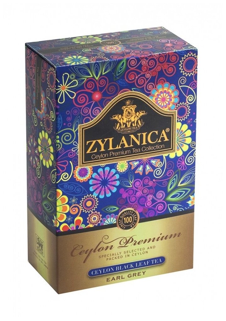 Чай черный Zylanica Ceylon Premium Earl Grey, 100 г - фотография № 1