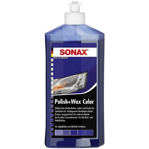 Цветной полироль с воском SONAX (синий) NanoPro 0,5л