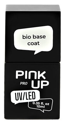 Эластичная база для ногтей PINK UP UV/LED PRO bio base coat с витаминами 10 мл