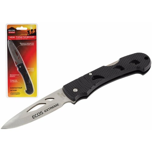 нож туристический ecos ex sw b01r 325124 Нож туристический Ecos EX-142, складной, черный