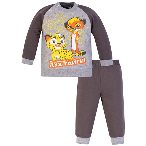 фото Лт758п костюм детский утенок размер 52( рост 80) серый_лео_мила, (джемпер+штаны)