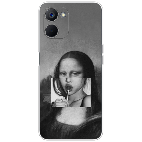 Силиконовый чехол на Realme V20 / Реалми В20 Mona Lisa sucking lollipop силиконовый чехол на realme gt 2 pro реалми gt 2 про mona lisa sucking lollipop