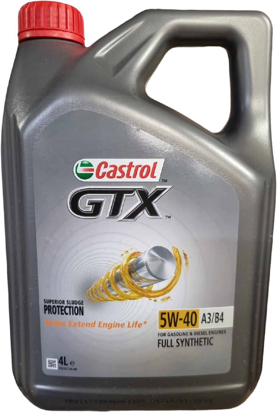 Моторное масло CASTROL GTX 5W-40 A3/B4 синтетическое, 4 Л