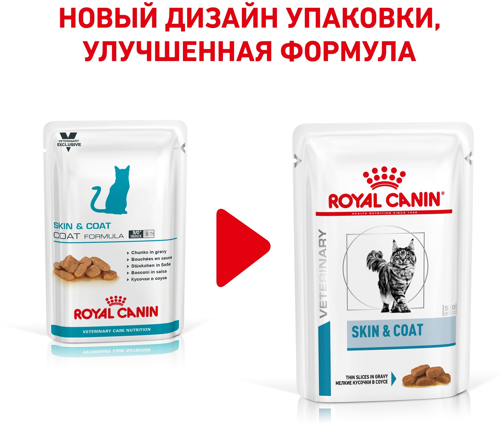 Корм Royal Canin Skin & Coat (в соусе) для кошек с чувствительной кожей, 85 г x 12 шт - фотография № 6