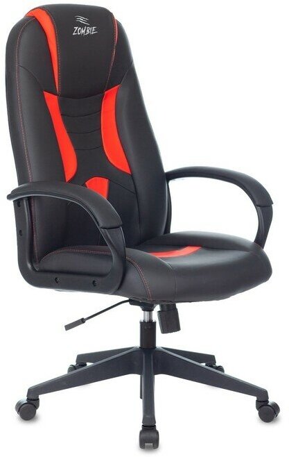 Кресло игровое ZOMBIE 8 RED черный/красный экокожа