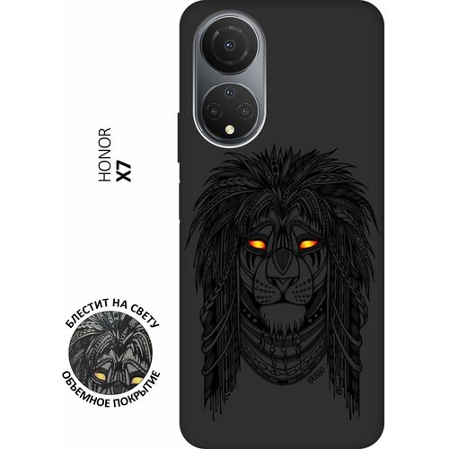 Матовый Soft Touch силиконовый чехол на Honor X7, Хонор Х7 с 3D принтом Grand Leo черный матовый soft touch силиконовый чехол на honor x7 хонор х7 с 3d принтом cheetah черный