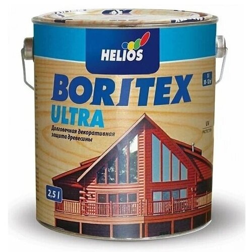 Helios Boritex Ultra 2,5 л. № 7 Махагоний лазурь boritex ultra uv extra 0 75 л