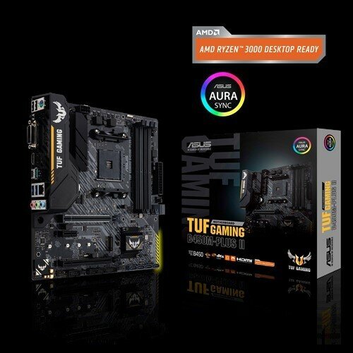 Материнская плата ASUS TUF GAMING B450M-PLUS II /AM4, B450, M.2, HDMI, AURA, MB